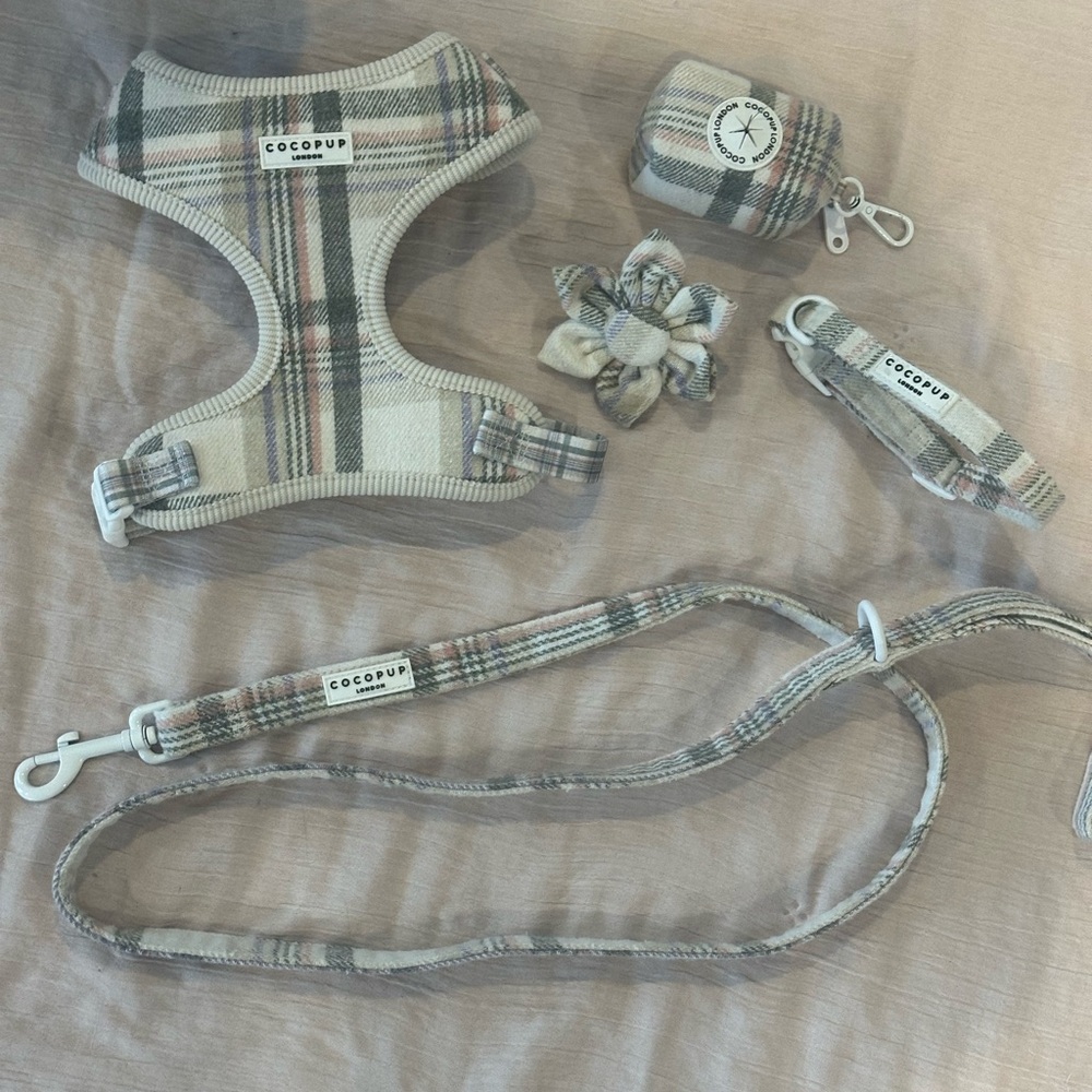 Cocopup Plaid Dog Harness Set